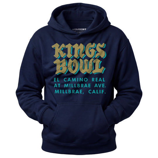 Kings Bowl - Millbrae, CA - Vintage Bowling Alley - Unisex Hoodie