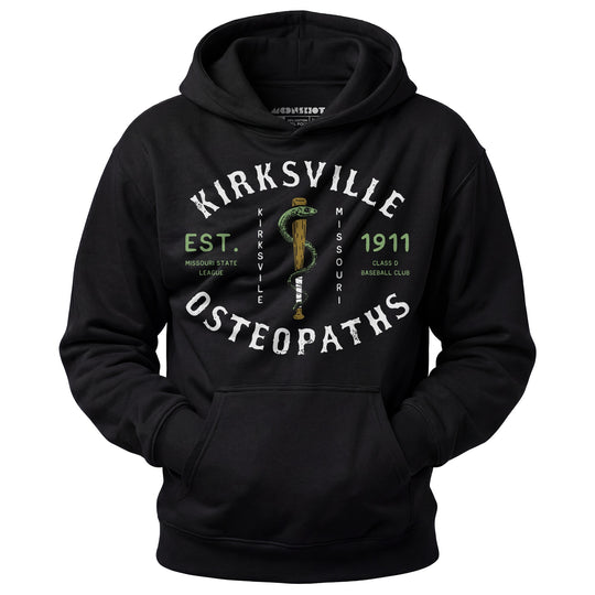 Kirksville Osteopaths - Missouri - Vintage Defunct Baseball Teams - Unisex Hoodie