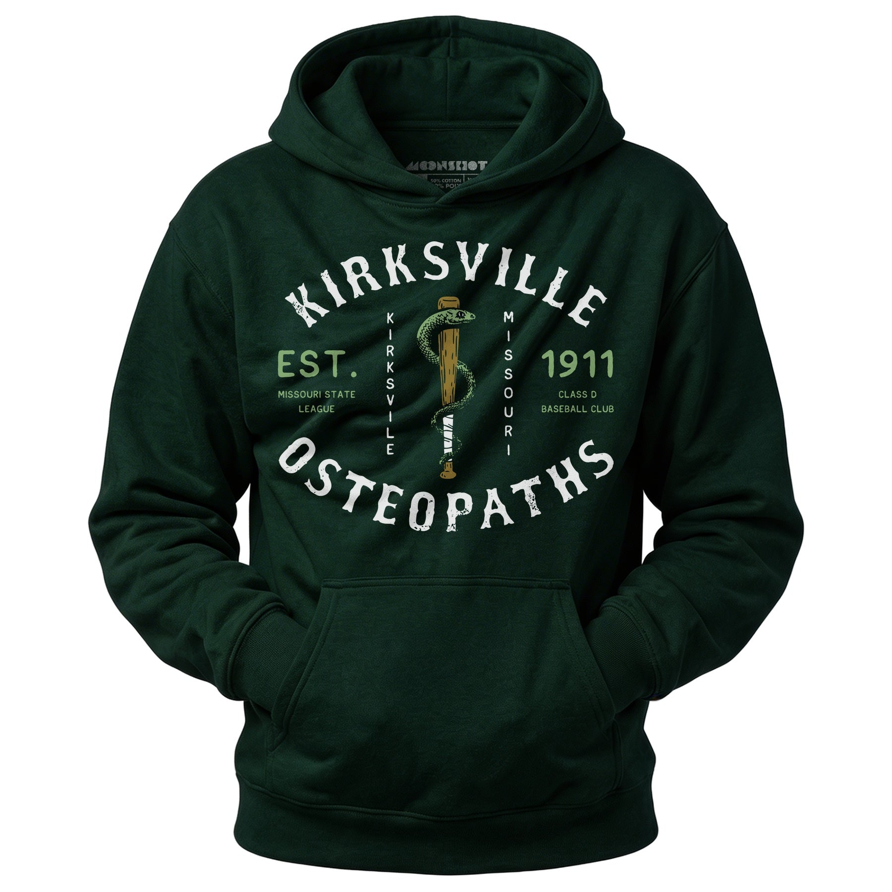 Kirksville Osteopaths - Missouri - Vintage Defunct Baseball Teams - Unisex Hoodie