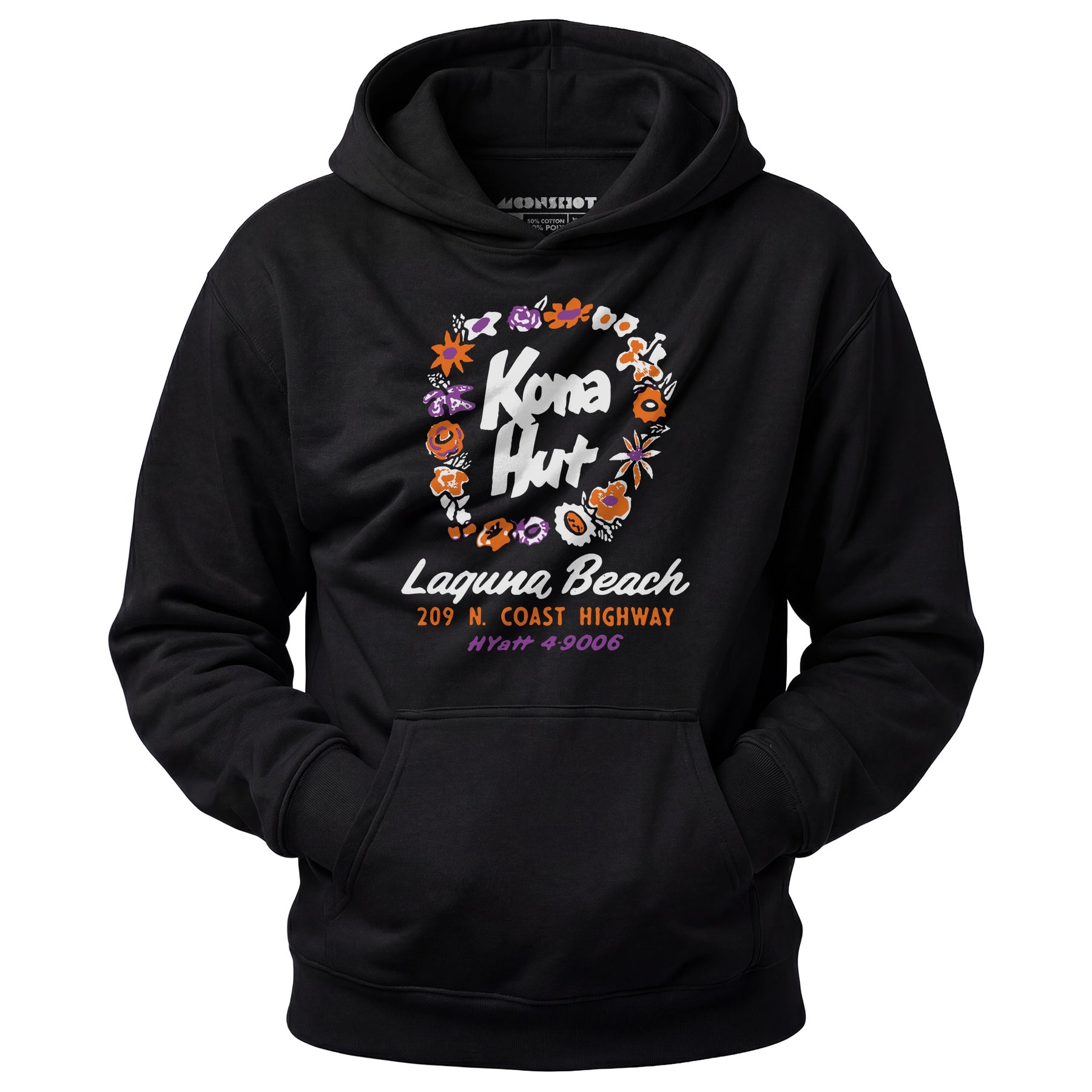 Kona Hut - Laguna Beach, CA - Vintage Tiki Bar - Unisex Hoodie