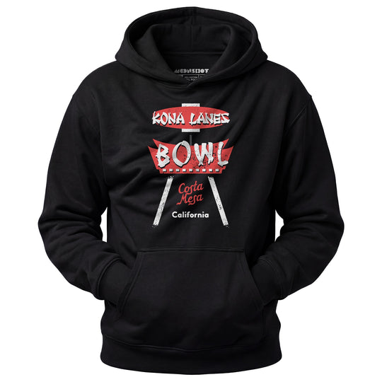 Kona Lanes - Costa Mesa, CA - Vintage Bowling Alley - Unisex Hoodie