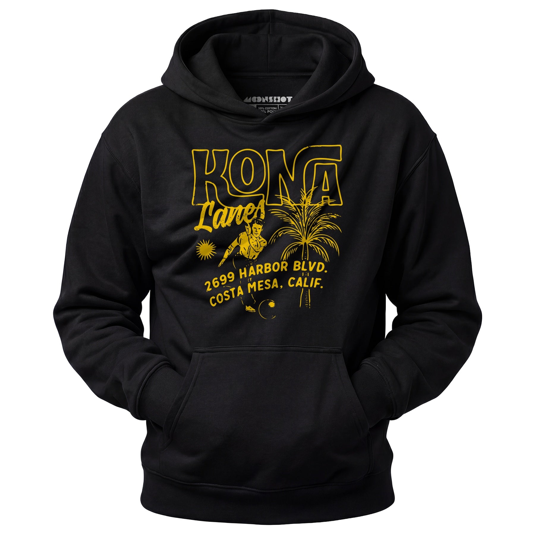 Kona Lanes v3 - Costa Mesa, CA - Vintage Bowling Alley - Unisex Hoodie