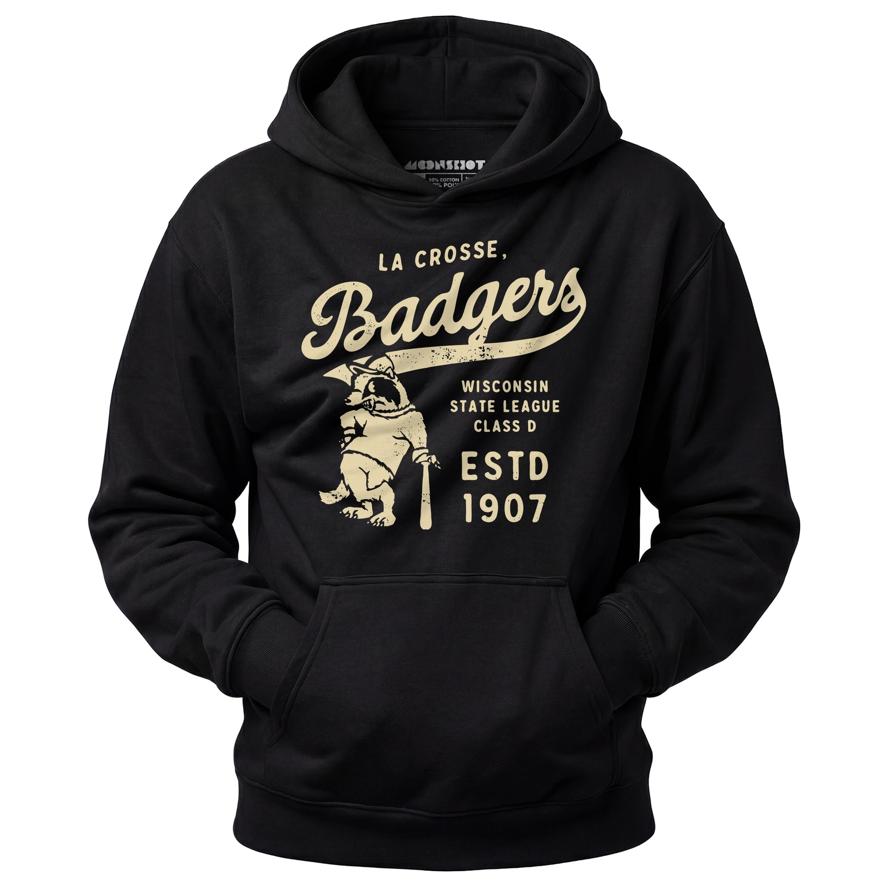 La Crosse Badgers - Wisconsin - Vintage Defunct Baseball Teams - Unisex Hoodie