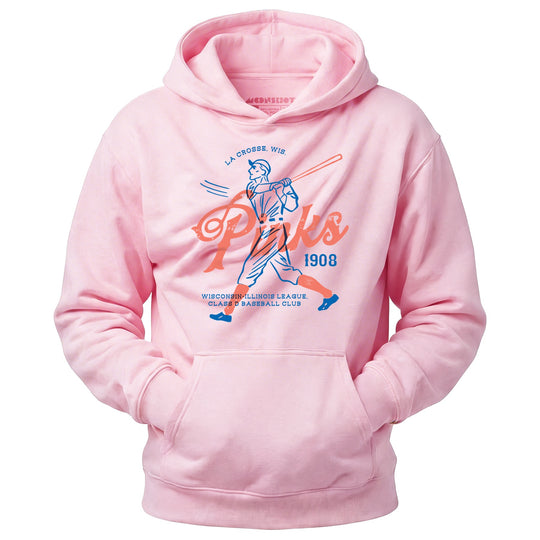 La Crosse Pinks - Wisconsin - Vintage Defunct Baseball Teams - Unisex Hoodie