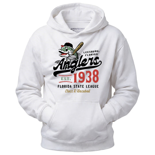 Leesburg Anglers - Florida - Vintage Defunct Baseball Teams - Unisex Hoodie