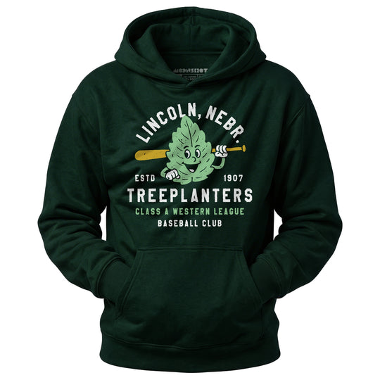 Lincoln Treeplanters - Nebraska - Vintage Defunct Baseball Teams - Unisex Hoodie