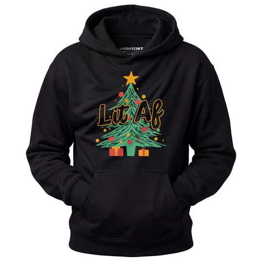 Lit AF Christmas Tree - Unisex Hoodie