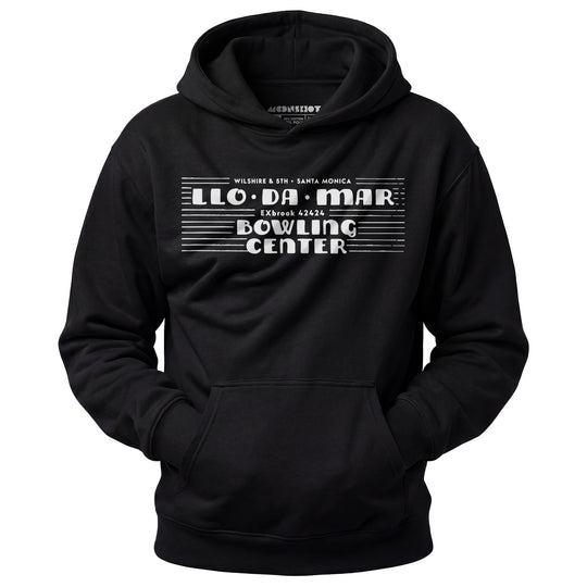 Llo-Da-Mar - Santa Monica, CA - Vintage Bowling Alley - Unisex Hoodie