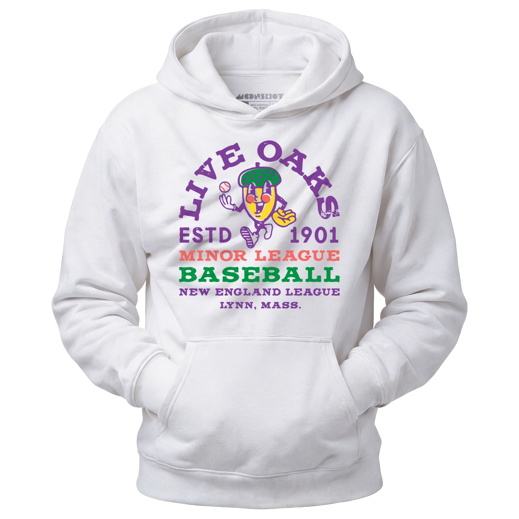 Lynn Live Oaks - Massachusetts - Vintage Defunct Baseball Teams - Unisex Hoodie