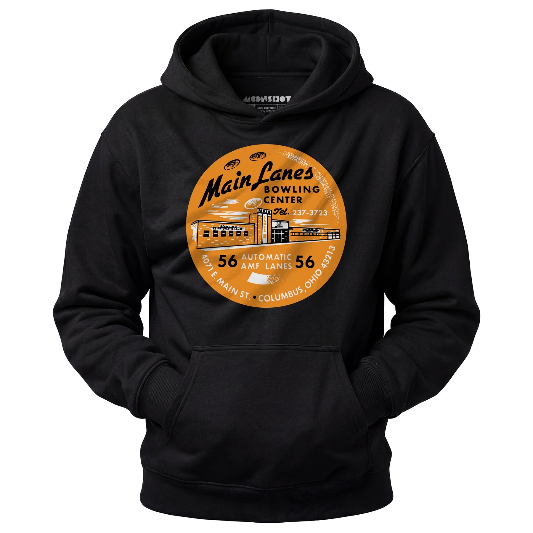 Main Lanes - Columbus Ohio - Vintage Bowling Alley - Unisex Hoodie