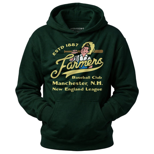 Manchester Farmers - New Hampshire - Vintage Defunct Baseball Teams - Unisex Hoodie