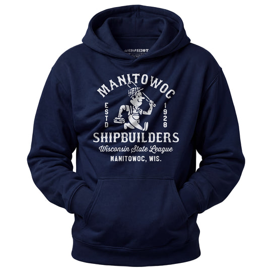 Manitowoc Shipbuilders - Wisconsin - Vintage Defunct Baseball Teams - Unisex Hoodie