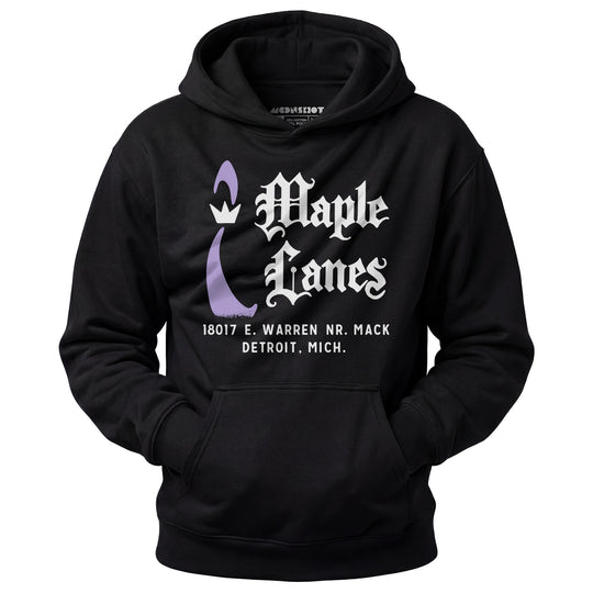 Maple Lanes - Detroit, MI - Vintage Bowling Alley - Unisex Hoodie