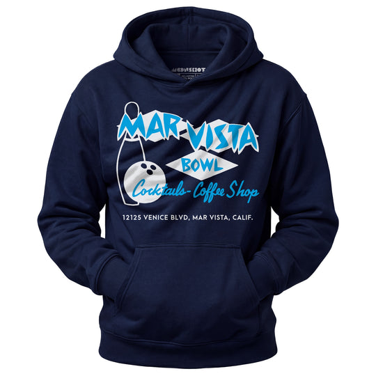 Mar Vista Bowl - Los Angeles, CA - Vintage Bowling Alley - Unisex Hoodie