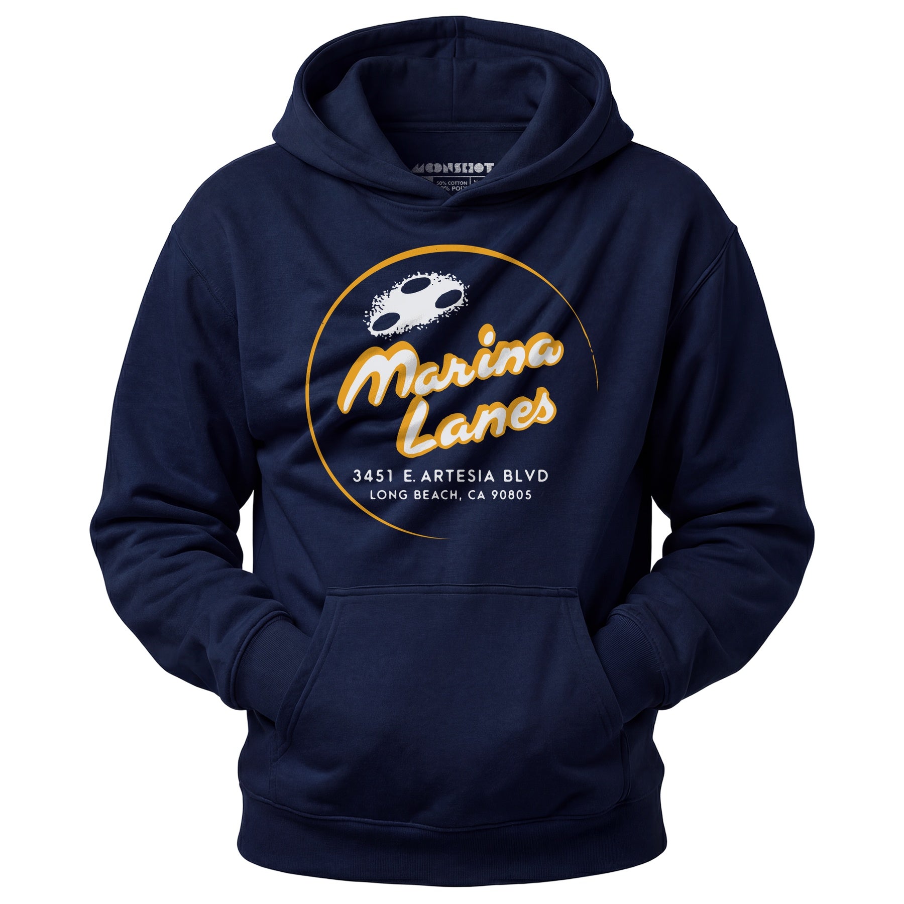 Marina Lanes - Long Beach, CA - Vintage Bowling Alley - Unisex Hoodie