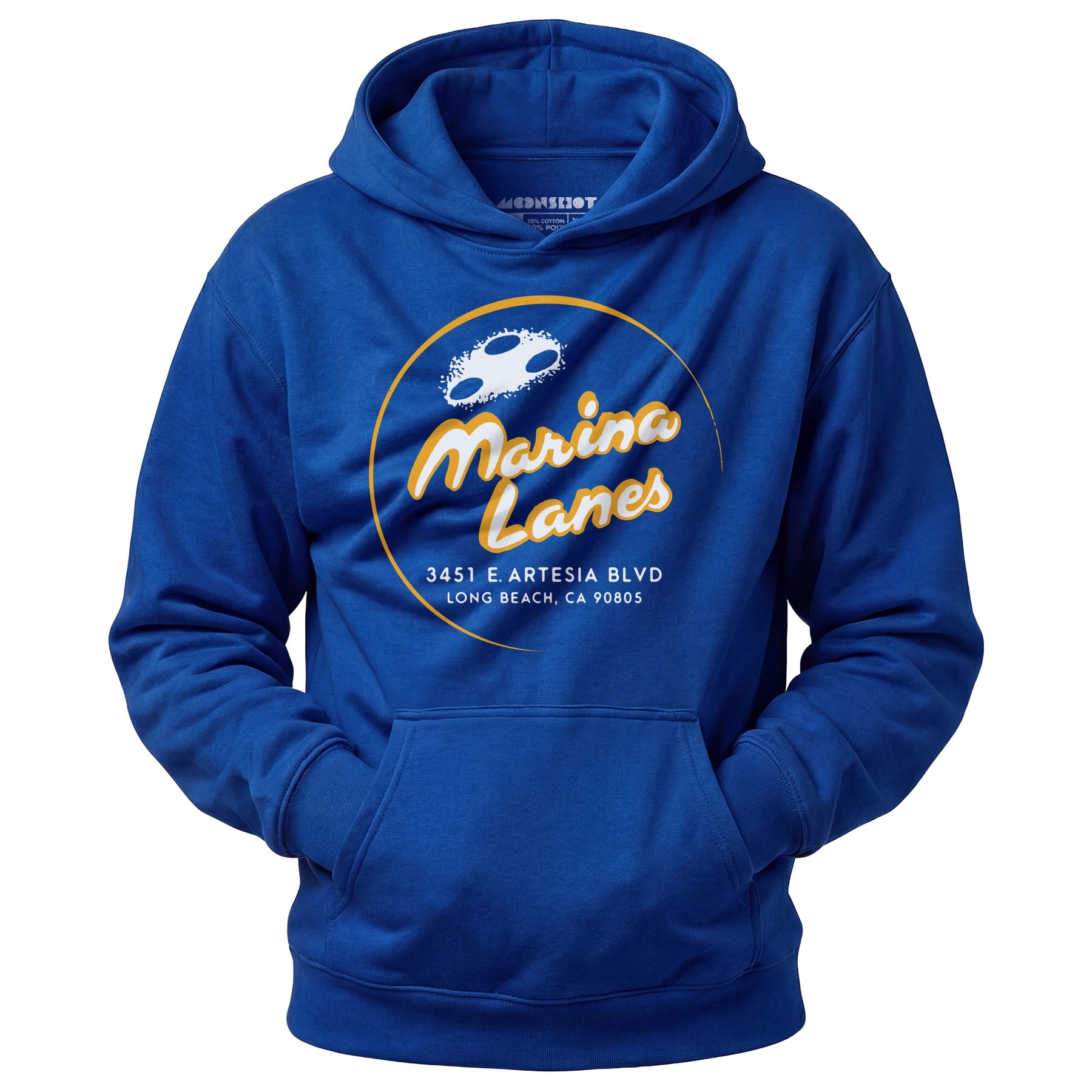 Marina Lanes - Long Beach, CA - Vintage Bowling Alley - Unisex Hoodie