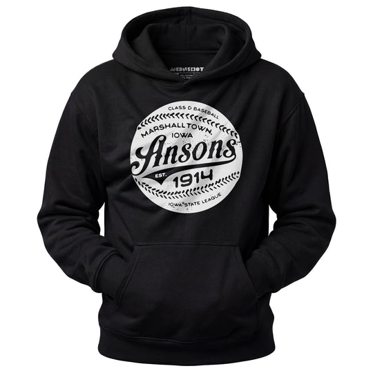 Marshalltown Ansons - Iowa - Vintage Defunct Baseball Teams - Unisex Hoodie