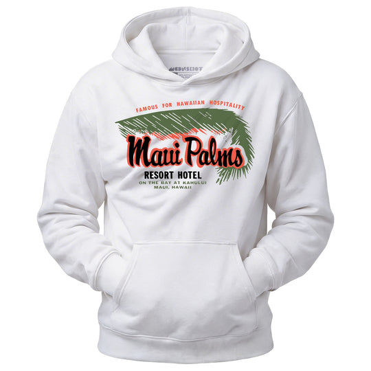 Maui Palms - Hawaii - Vintage Resort Hotel - Unisex Hoodie
