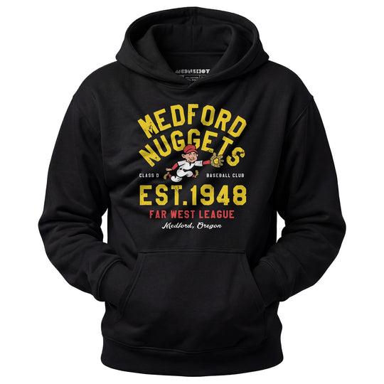 Medford Nuggets - Oregon - Vintage Defunct Baseball Teams - Unisex Hoodie
