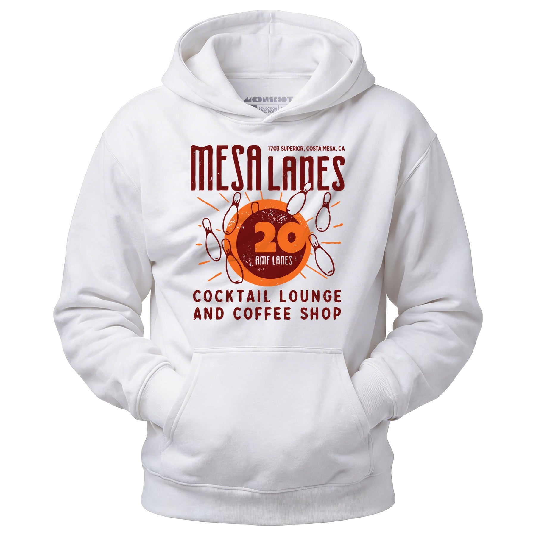 Mesa Lanes - Costa Mesa, CA - Vintage Bowling Alley - Unisex Hoodie