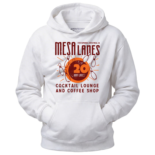 Mesa Lanes - Costa Mesa, CA - Vintage Bowling Alley - Unisex Hoodie
