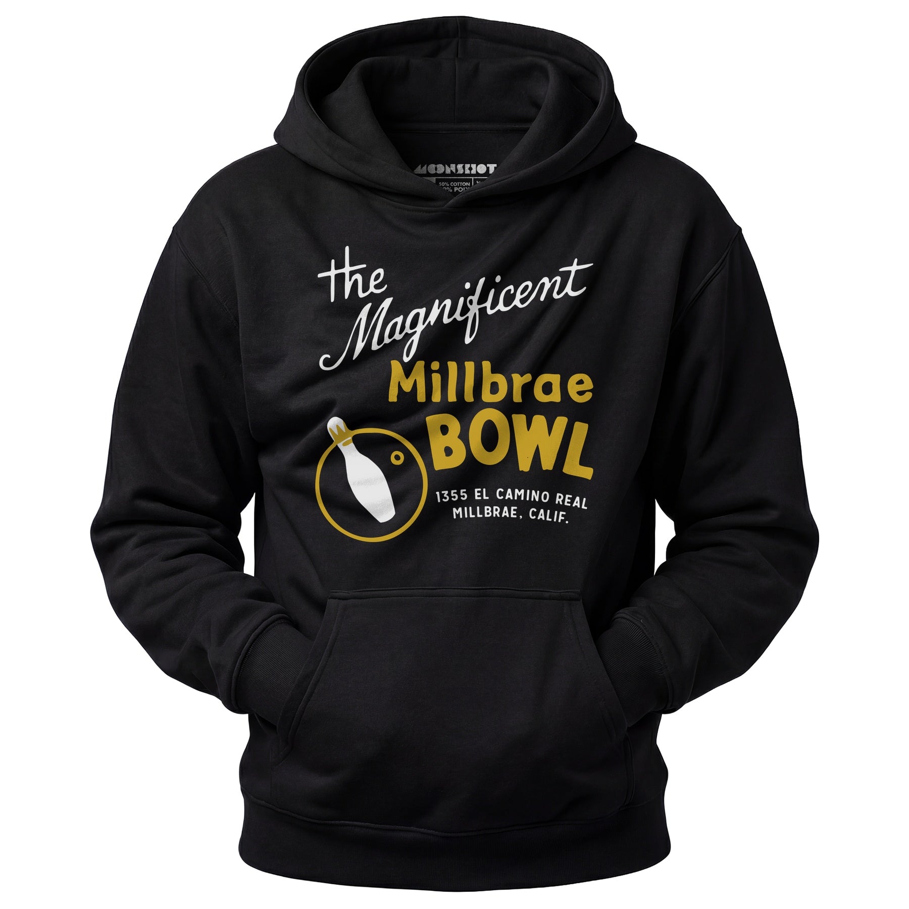 Millbrae Bowl - Millbrae, CA - Vintage Bowling Alley - Unisex Hoodie