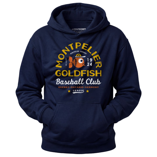 Montpelier Goldfish - Vermont - Vintage Defunct Baseball Teams - Unisex Hoodie