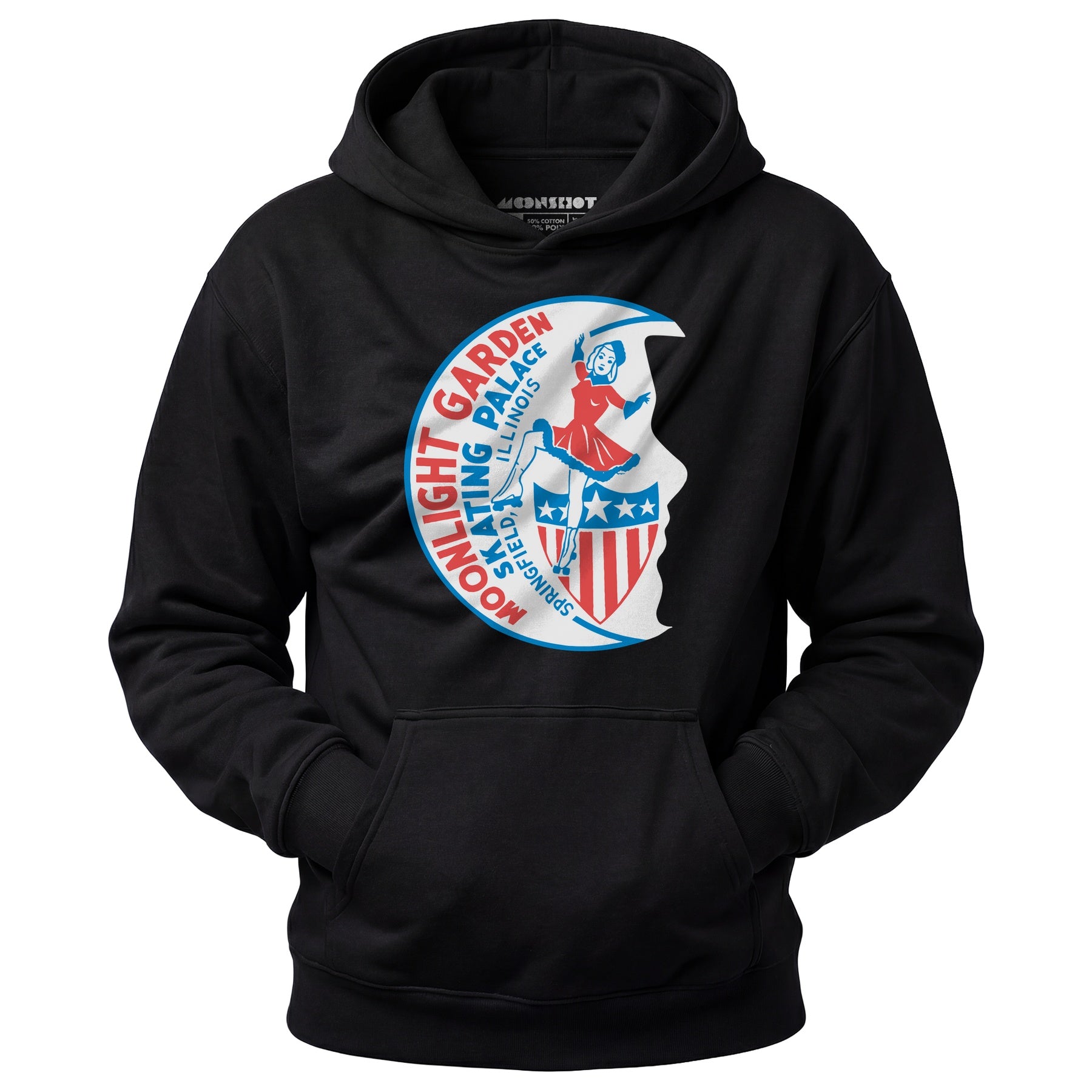 Moonlight Garden Skating Palace - Springfield, IL - Vintage Roller Rink - Unisex Hoodie