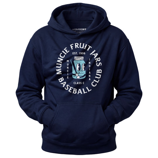Muncie Fruit Jars - Indiana - Vintage Defunct Baseball Teams - Unisex Hoodie