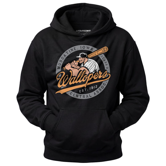 Muscatine Wallopers - Iowa  - Vintage Defunct Baseball Teams - Unisex Hoodie