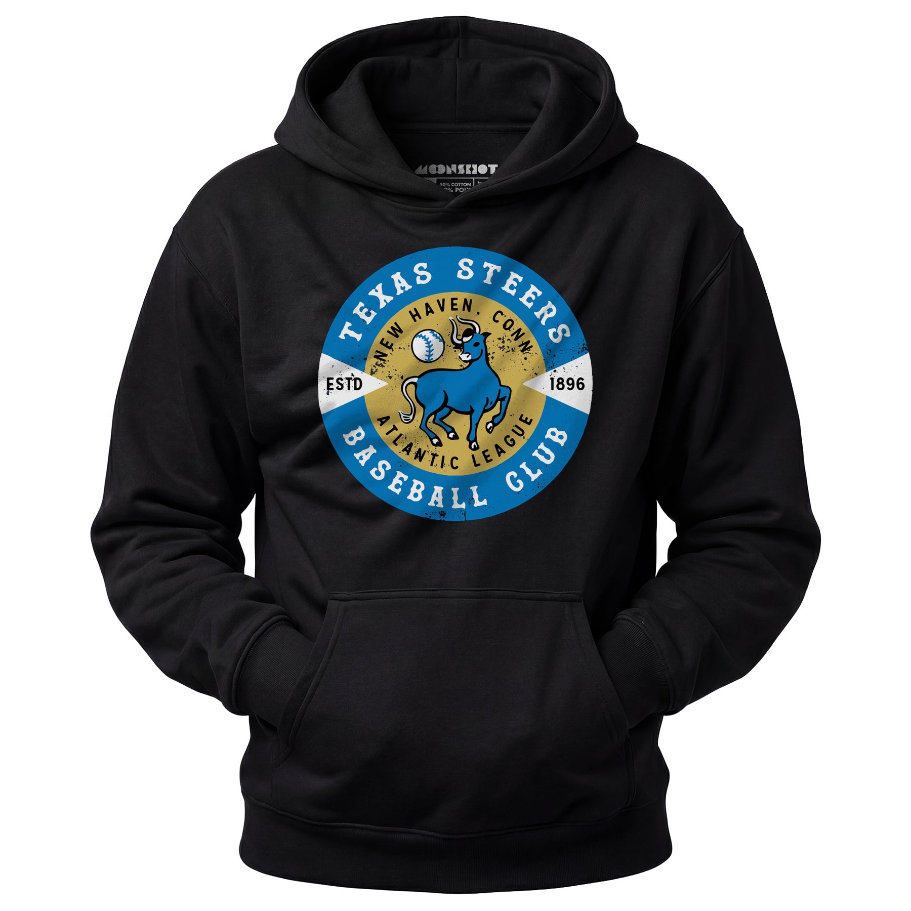 New Haven Texas Steers - Connecticut - Vintage Defunct Baseball Teams - Unisex Hoodie