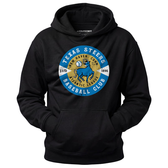 New Haven Texas Steers - Connecticut - Vintage Defunct Baseball Teams - Unisex Hoodie