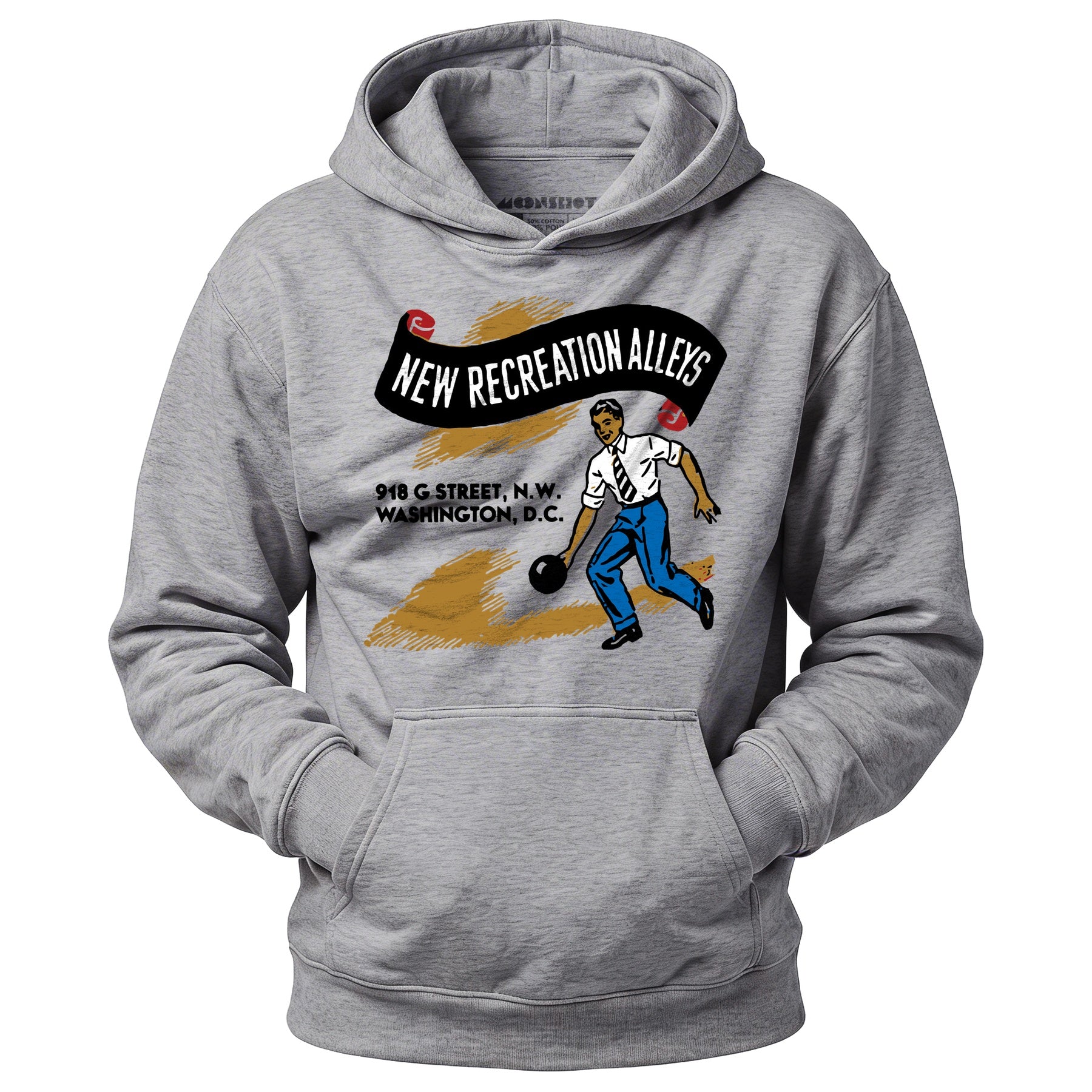 New Recreation Alleys - Washington D.C. - Vintage Bowling Alley - Unisex Hoodie