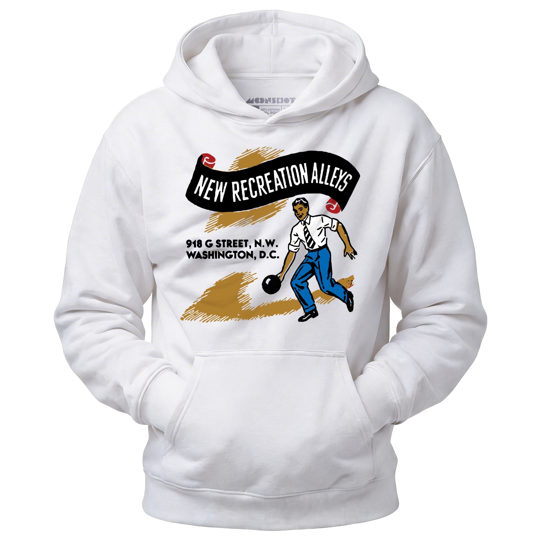 New Recreation Alleys - Washington D.C. - Vintage Bowling Alley - Unisex Hoodie