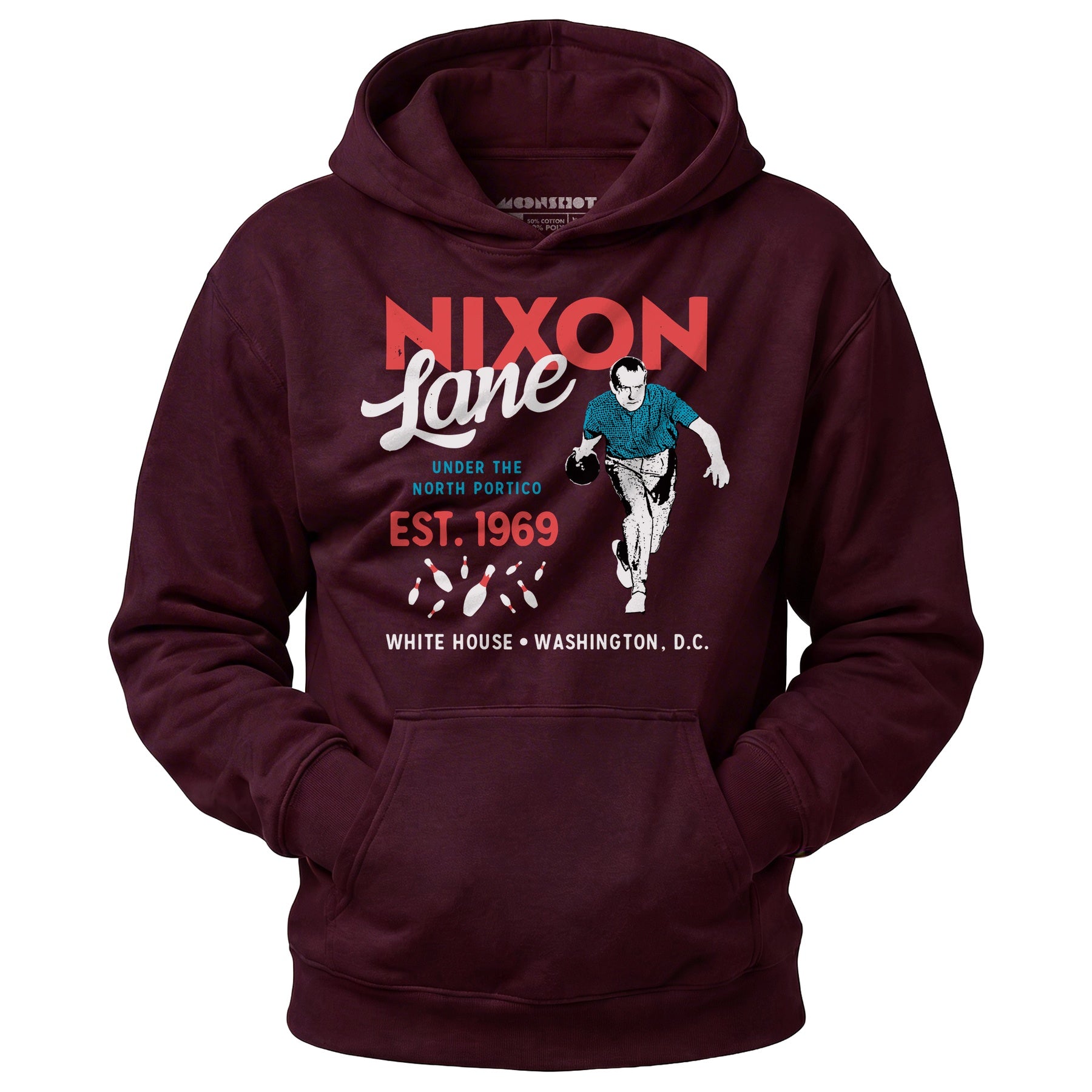 Nixon Lane - Washington D.C. - Vintage Bowling Alley - Unisex Hoodie