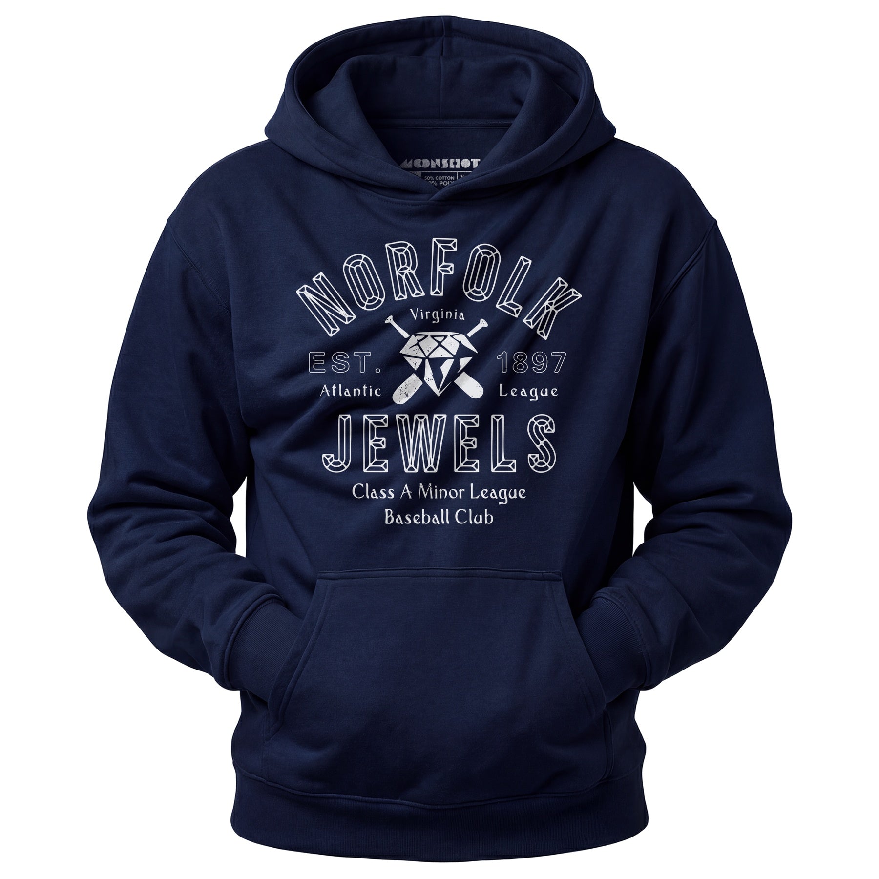 Norfolk Jewels - Virginia - Vintage Defunct Baseball Teams - Unisex Hoodie
