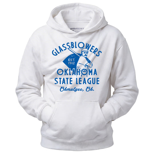 Okmulgee Glassblowers - Oklahoma - Vintage Defunct Baseball Teams - Unisex Hoodie