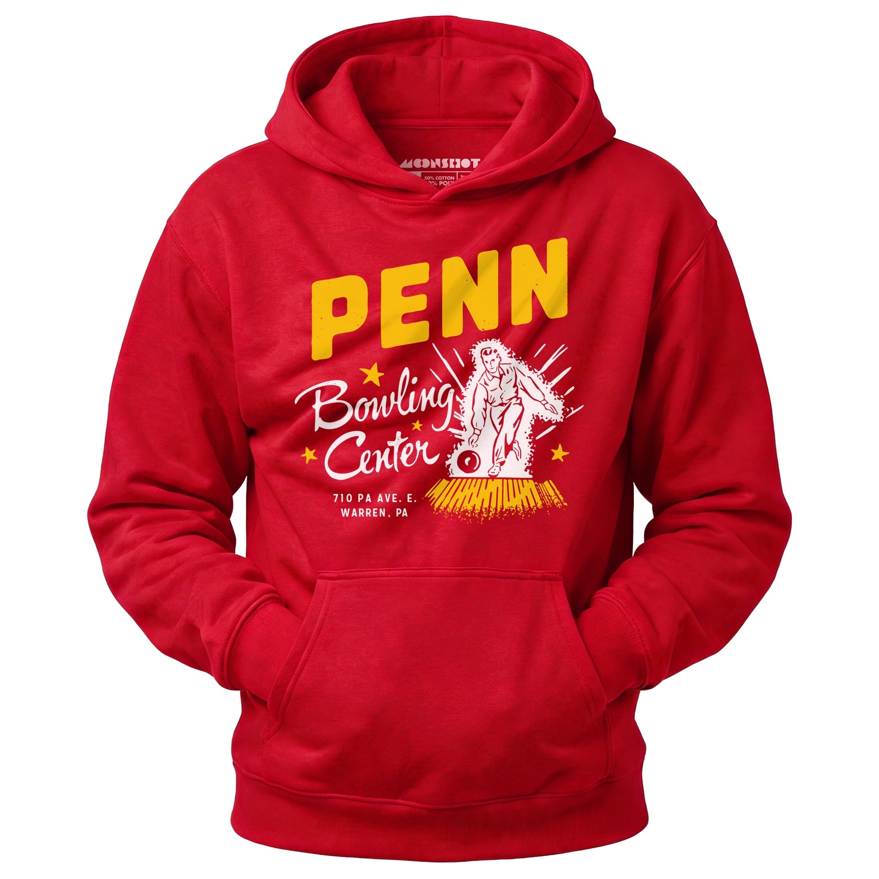 Penn Bowling Center - Warren, PA - Vintage Bowling Alley - Unisex Hoodie