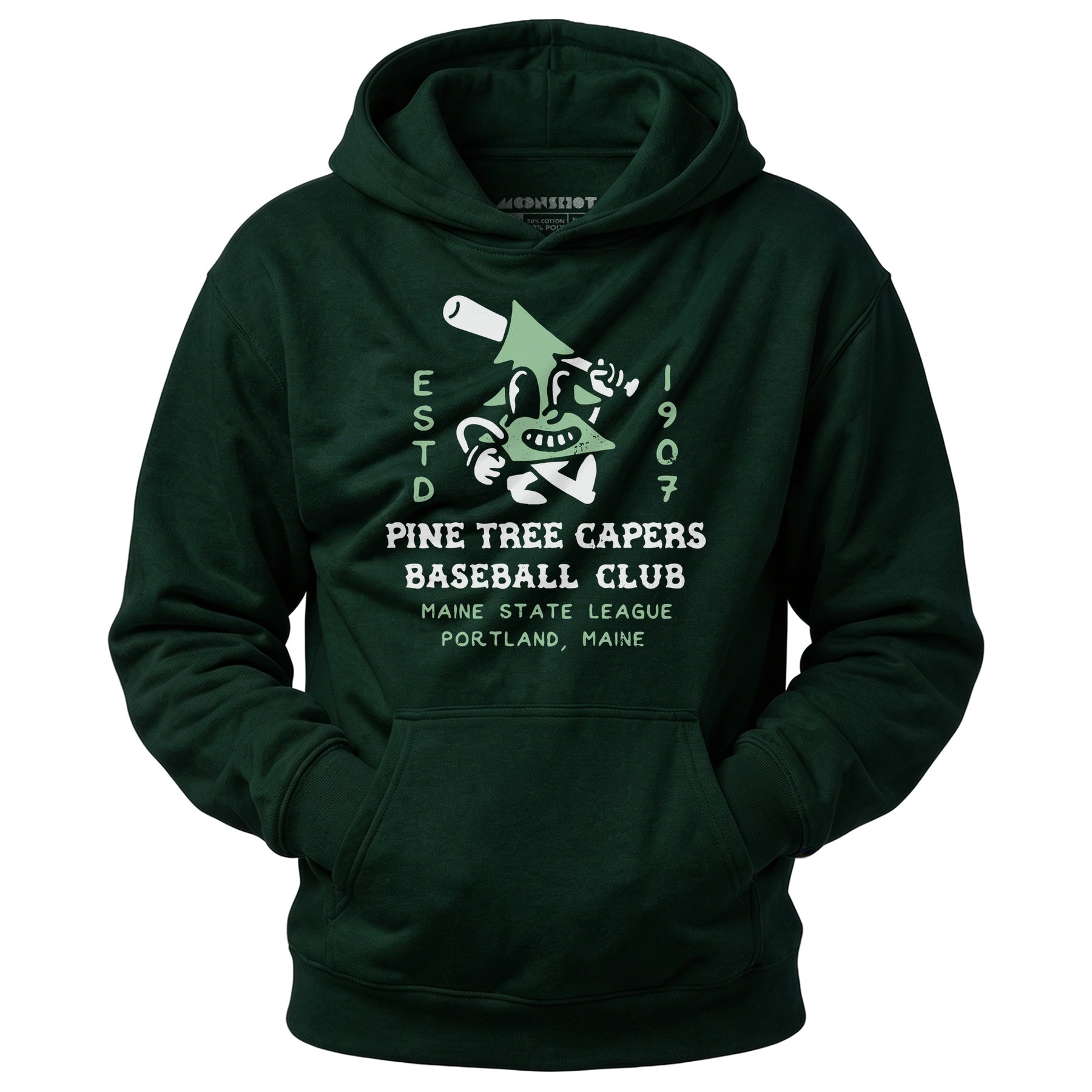 Pine Tree Capers - Portland, ME - Vintage Defunct Baseball Teams - Unisex Hoodie