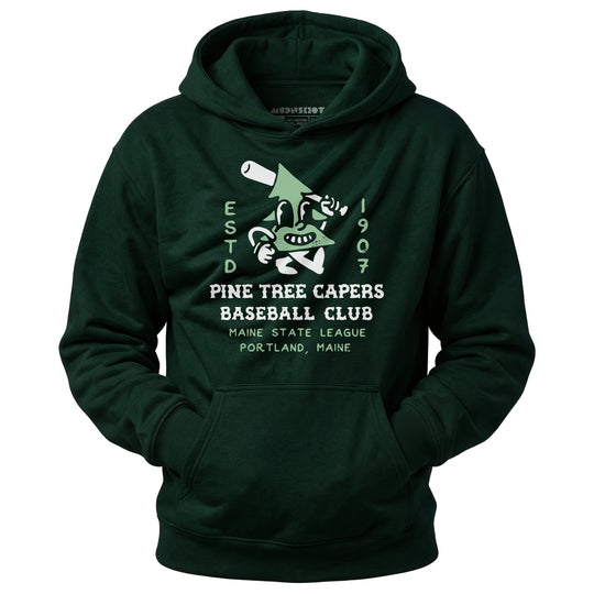 Pine Tree Capers - Portland, ME - Vintage Defunct Baseball Teams - Unisex Hoodie