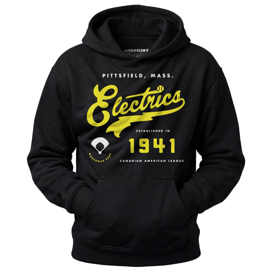 Pittsfield Electrics - Massachusetts - Vintage Defunct Baseball Teams - Unisex Hoodie