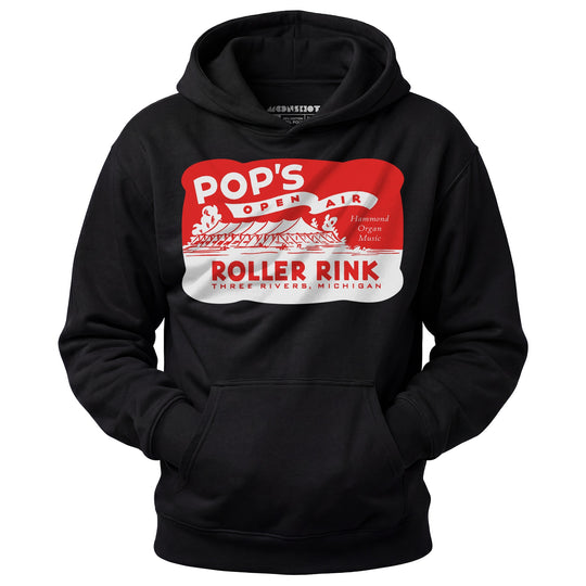 Pop's - Three Rivers, MI - Vintage Roller Rink - Unisex Hoodie