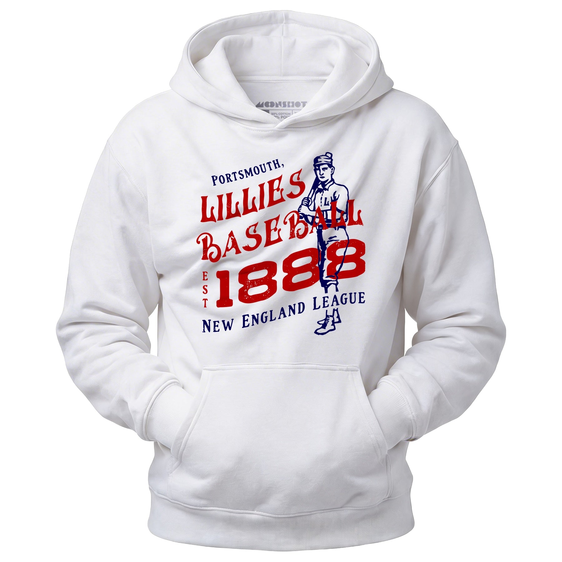Portsmouth Lillies - New Hampshire - Vintage Defunct Baseball Teams - Unisex Hoodie