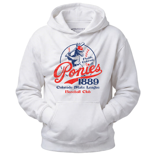 Pueblo Ponies - Colorado - Vintage Defunct Baseball Teams - Unisex Hoodie