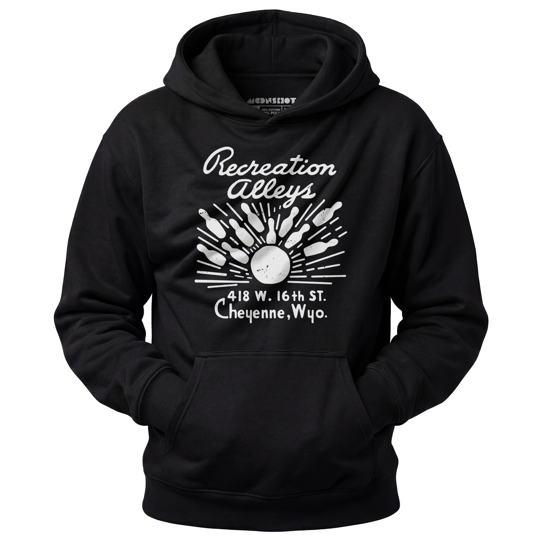 Recreation Alleys - Cheyenne, WY - Vintage Bowling Alley - Unisex Hoodie