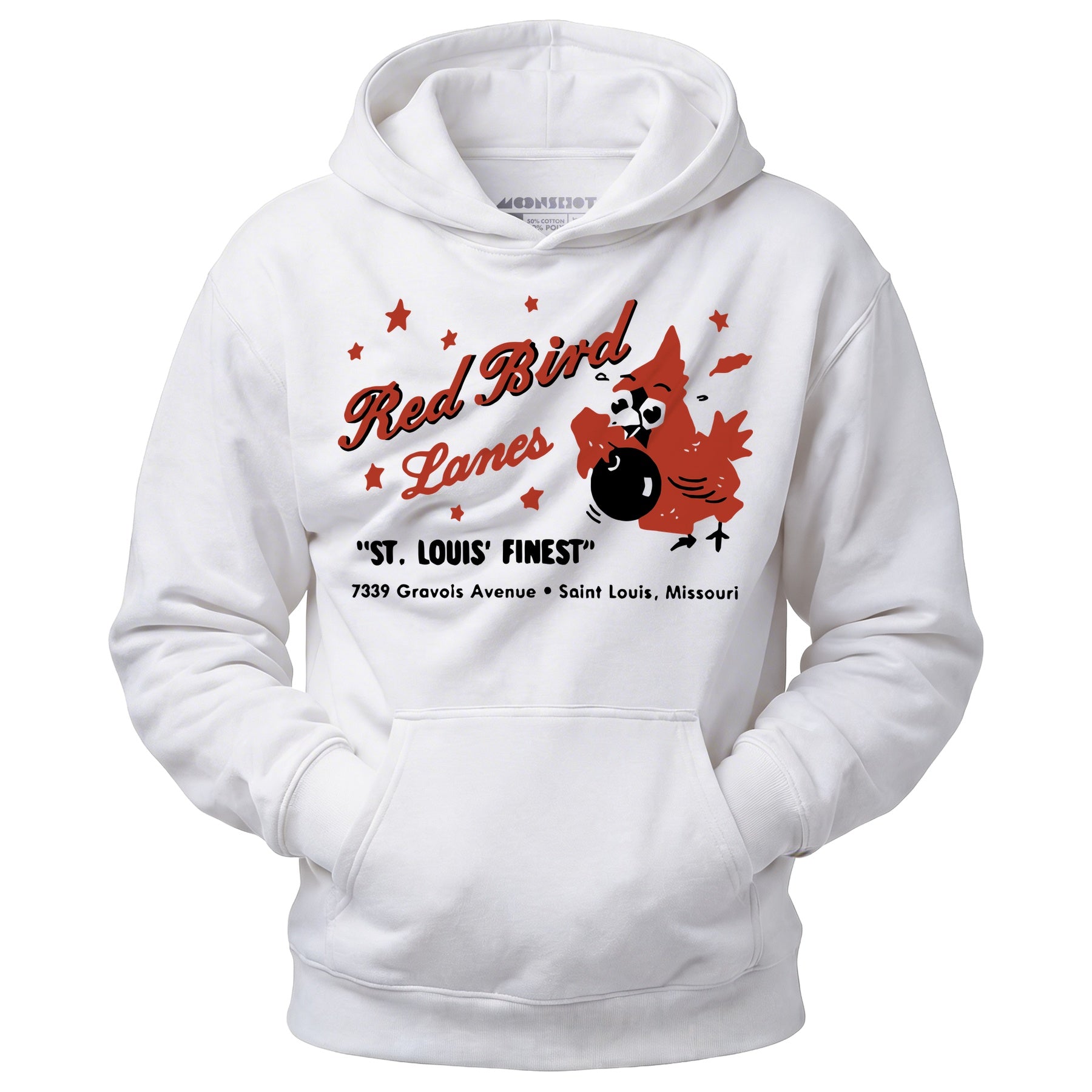 Red Bird Lanes v1 - St. Louis, MO - Vintage Bowling Alley - Unisex Hoodie
