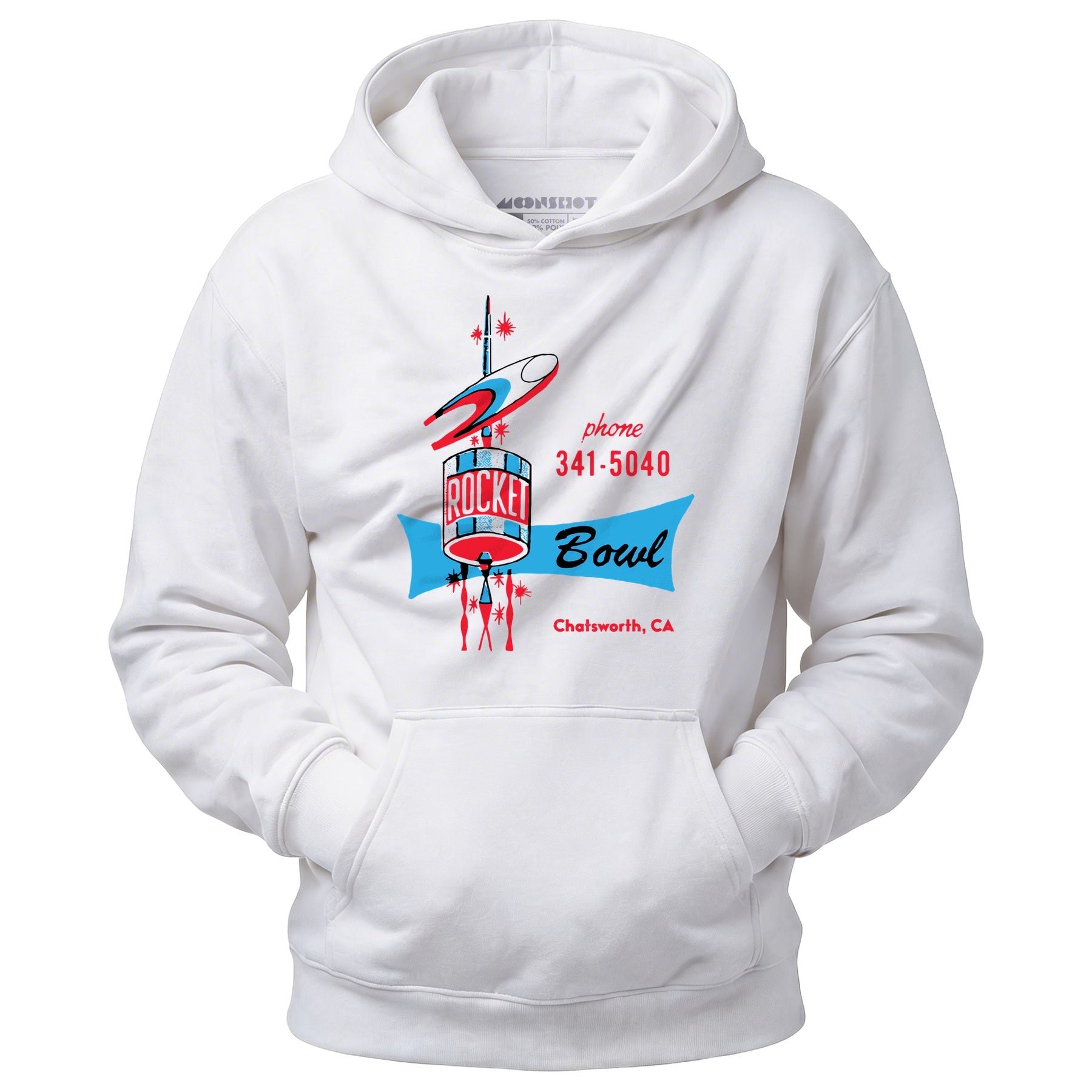 Rocket Bowl - Chatsworth, CA - Vintage Bowling Alley - Unisex Hoodie