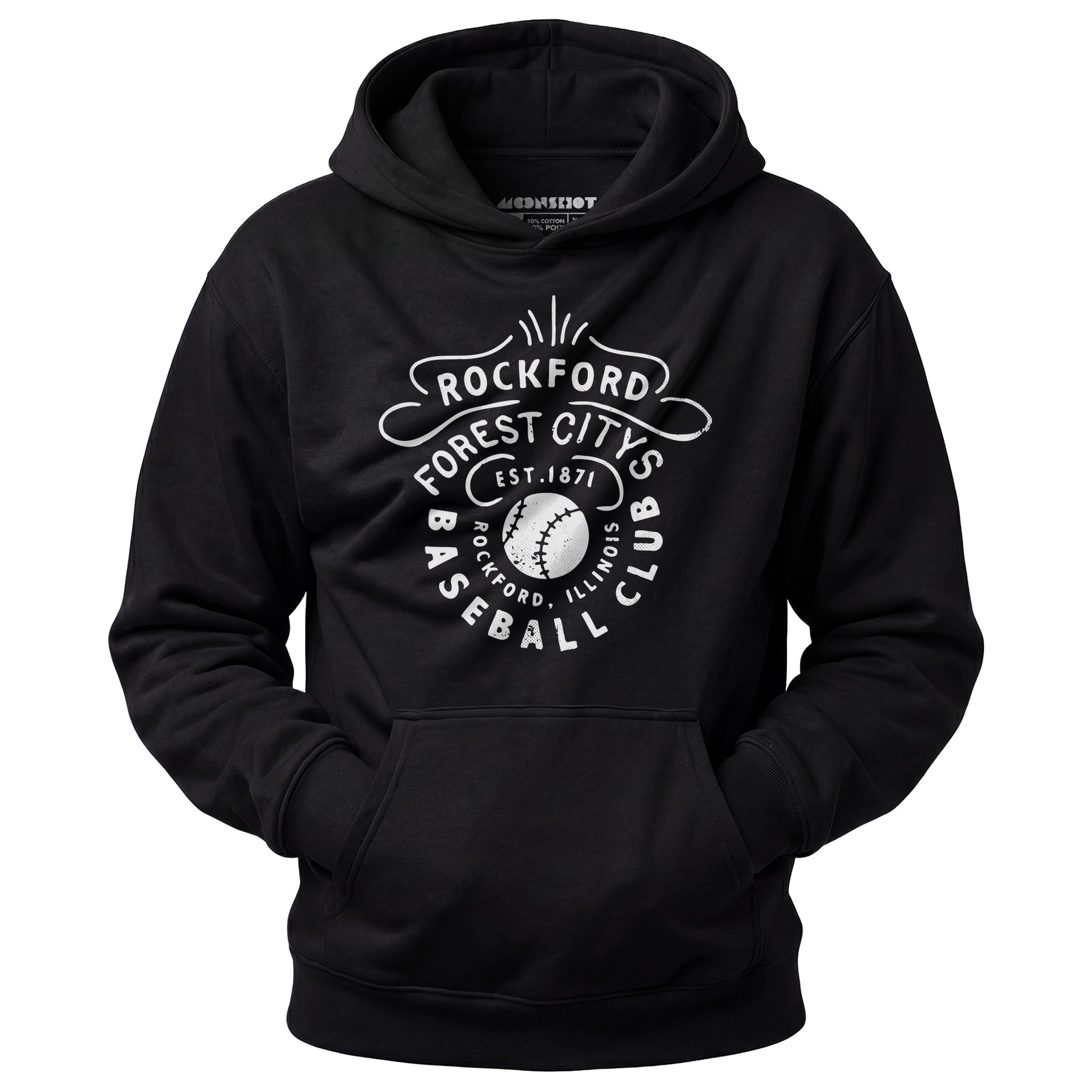 Rockford Forest Citys - Illinois - Vintage Defunct Baseball Teams - Unisex Hoodie