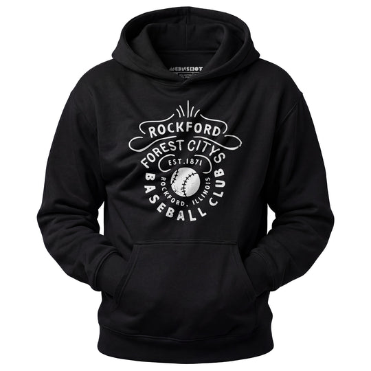 Rockford Forest Citys - Illinois - Vintage Defunct Baseball Teams - Unisex Hoodie