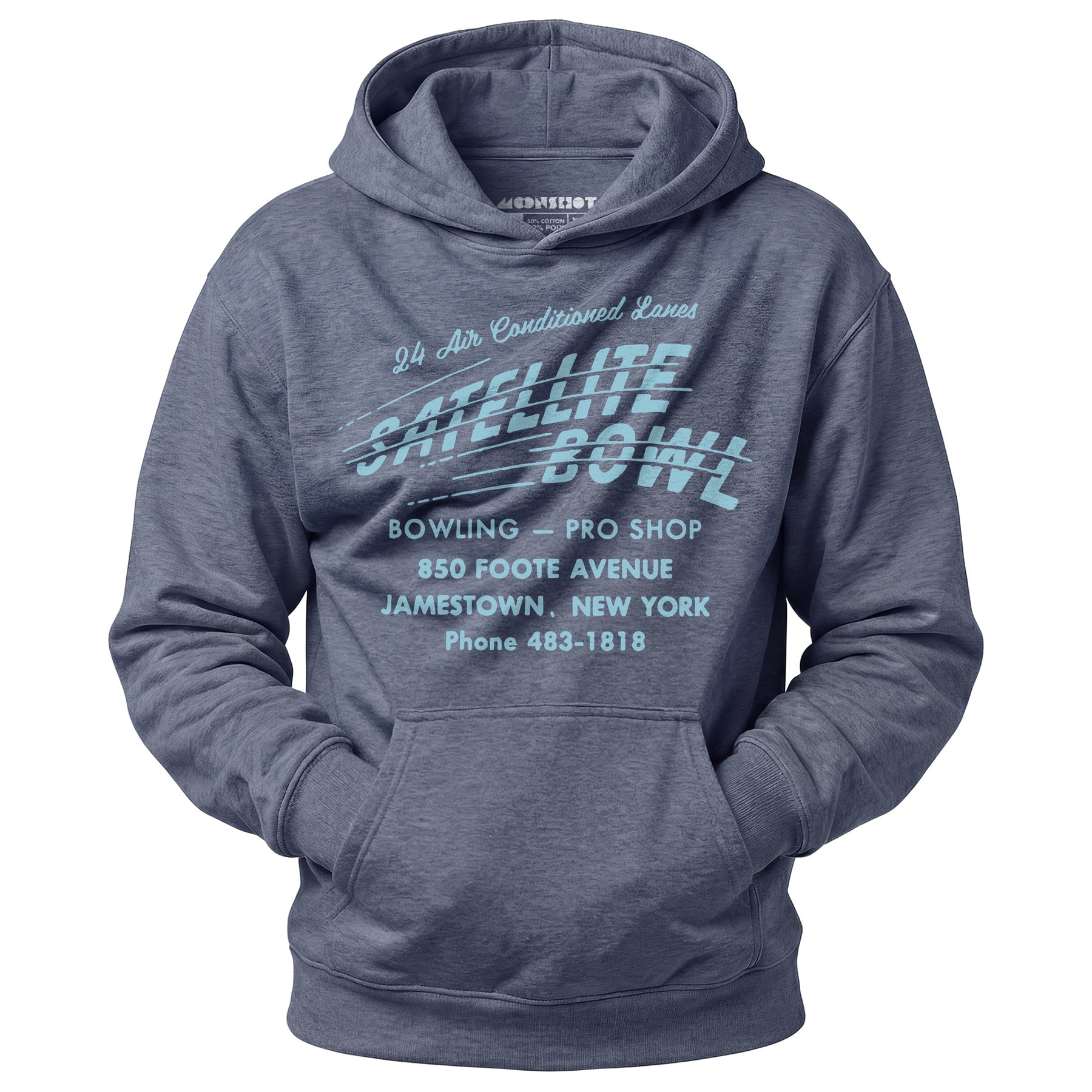 Satellite Bowl - Jamestown, NY - Vintage Bowling Alley - Unisex Hoodie